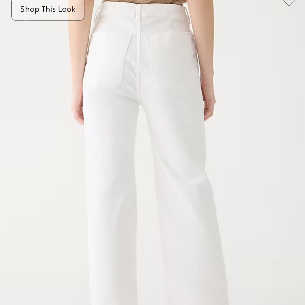 J. Crew Sailor slim wide-leg jean in white - Picture 5 of 10